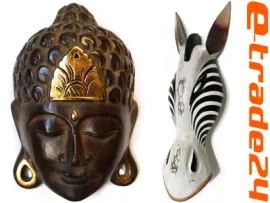 Maski z drewna, Dekoracje ścian Maski z drewna, Dekoracje ścian