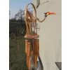 DZWONEK Bambusowy Gong wietrzny z Ptakiem - rurki do 40cm Ogród Balkon