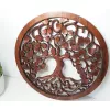 Rzeźba z Drewna Litego DRZEWO SZCZĘŚCIA Ornament śr. 50cm Rękodzieło