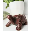 Rzeźba Figurka ŻÓŁW z Drewna Suar Rękodzieło 10cm, Elegancka dekoracja