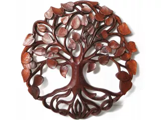 Rzeźba z Drewna Litego DRZEWO SZCZĘŚCIA Ornament śr. 40cm Rękodzieło