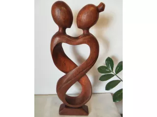 Piękna RZEŹBA Miłosna Pocałunek 40cm Super Prezent