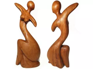 RZEŹBA Zmysłowa Kobieta Rękodzieło Drewno 80cm