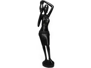 Masywna RZEŹBA Drewno z Afryki KOBIETA 96cm, 7,8kg - Rękodzieło