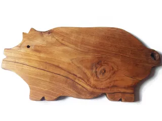 Deska Kuchenna Lite Drewno ŚWINIA TEAK - Rękodzieło 40cm Orient