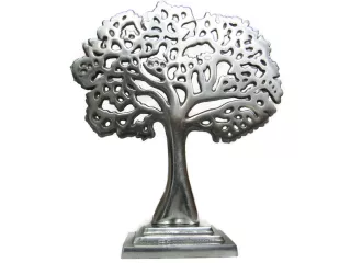 Metalowe DRZEWO Rzeźba Figurka Rękodzieło Odlew 39x33cm