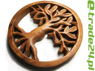 Rzeźba z Drewna DRZEWO Życia SZCZĘŚCIA Ornament 15cm