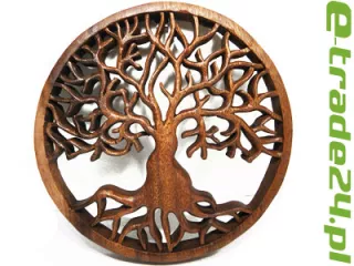 Rzeźba z Drewna DRZEWO ŻYCIA Ornament śr. 20cm