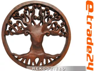 Rzeźba z Drewna DRZEWO ŻYCIA Ornament śr. 25cm
