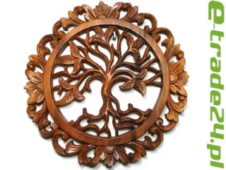 Rzeźba z Drewna DRZEWO Życia SZCZĘŚCIA Ornament 30cm
