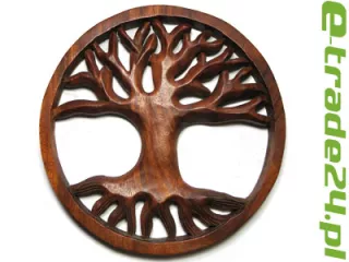 Rzeźba z Drewna Litego DRZEWO ŻYCIA Ornament 30cm