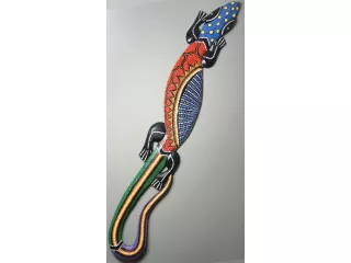 Rzeźba GEKON 60cm - Drewno Rękodzieło Orientalne