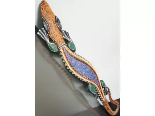 Rzeźba GEKON 100cm - Drewno Rękodzieło Indonezja