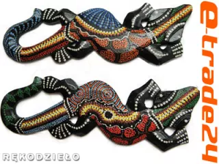 Rzeźba GEKON 20cm - Drewno Rękodzieło Indonezja