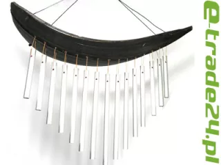 Dzwonek Wietrzny Bambus + 15 ton rurki metal Gong Liść