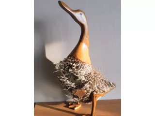 Rzeźba KACZKA 47cm Drewno Wykonana z Korzenia