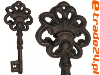 KLUCZ Żeliwny z Ornamentem DEKORACJA 16CM
