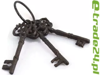 Stylowe KLUCZE Żeliwne z Ornamentem kpl. DEKORACJA