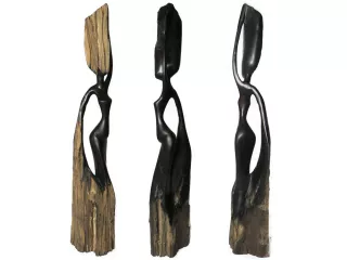 RZEŹBA Drewno Heban z Afryki KOBIETA 48cm - Rękodzieło