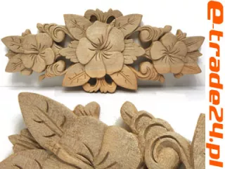 Rzeźba z Drewna Płaskorzeźba Panel Ornament 38cm