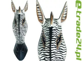 Rzeźba Maska 50cm Drewno ZEBRA - Rękodzieło Orient