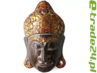 Rzeźba, Maska - BUDDA - Drewno, Rękodzieło 30cm