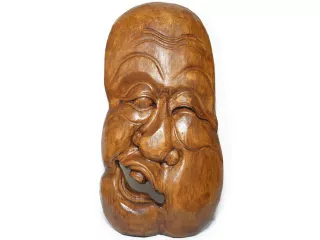 Rzeźba Twarde Drewno Suar GŁOWA Maska 58x28cm