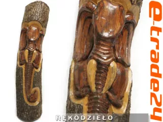 Figurka SŁOŃ wyrzeźbiona w Pniu Drzewa 50cm