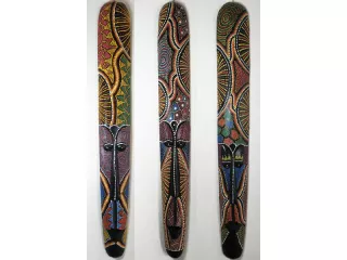 Kolorowa Rzeźba Maska Drewno - Rękodzieło 80cm mix