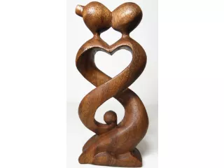 Piekna RZEŹBA Miłosna Pocałunek Super Prezent 20cm