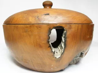Misa Patera Lite Drewno Stary TEAK - Rękodzieło 30x23cm