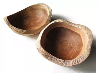 Patera MISA Drewno TEAK Rękodzieło Miseczka Tekowa 15-17cm