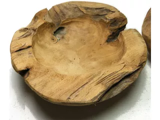 Patera MISA 20cm Drewno TEAK Rękodzieło Miseczka Tekowa Stan surowy
