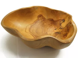 Misa Patera Lite Drewno Stary TEAK - Rękodzieło 30cm MIX