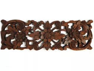 Rzeźba z Drewna Płaskorzeźba Panel Ornament 40cm