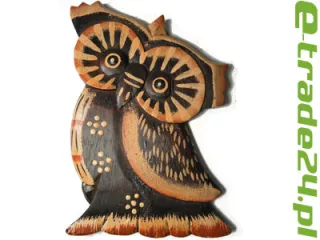 Płaskorzeźba Rzeźba Sowy SOWA 20x13cm Rękodzieło