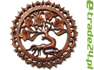 Rzeźba z Drewna DRZEWO Życia SZCZĘŚCIA Ornament 30cm