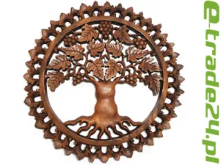 Rzeźba z Drewna DRZEWO SZCZĘŚCIA Ornament śr. 40cm