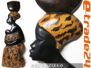RZEŹBA Panel Afryka KOBIETA 52x17cm - Rękodzieło