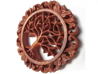 Rzeźba z Drewna DRZEWO Życia SZCZĘŚCIA Ornament 20cm