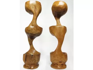 Misa Patera Lite Drewno Stary TEAK - Rękodzieło 50cm