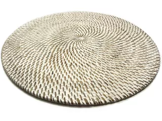 Podstawka PODKŁADKA na Stół Natural Rattan Bielony 33cm