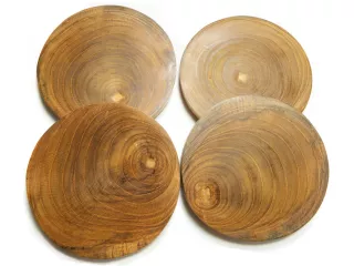 Podkładki na Stół z Drewna TEAK 2szt pod Szklanki.