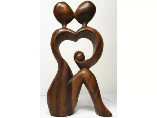 Piękna RZEŹBA Miłosna Pocałunek 30cm Super Prezent