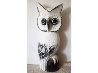 40cm Rzeźba drewno SOWA Rękodzieło do Domu, Ogrodu
