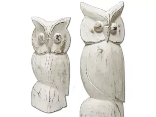 30cm Rzeźba drewno SOWA Rękodzieło do Domu, Ogrodu