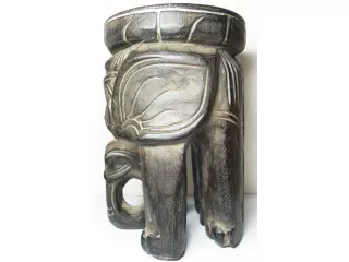 Stołek Postument Kwietnik Stolik Rzeźba SŁÓŃ Drewno 29cm