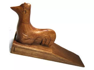 Drewniany Rzeźbiony Kura z drewna Stoper do Drzwi