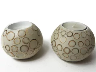 Stylowy Świecznik na Tealight, z Drewnem Rękodzieło