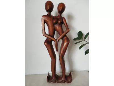 Piękna 30cm RZEŹBA Miłosny Uścisk Super Prezent